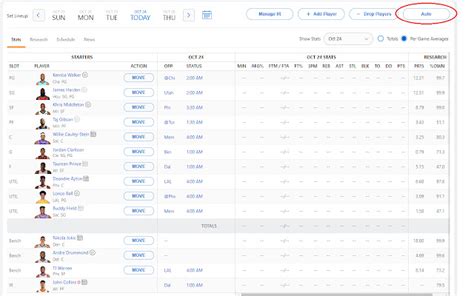 fantasy basketball setup